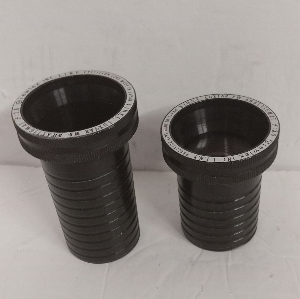 2 Viewlex Inc. 4" EF Luxtar WB Anastigmat Precision Lens , f 2.8,  & 5" f 3.5